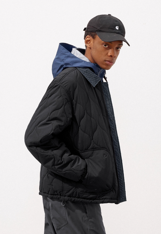 714STREET 襟チェック キルティングジャケット MB4961