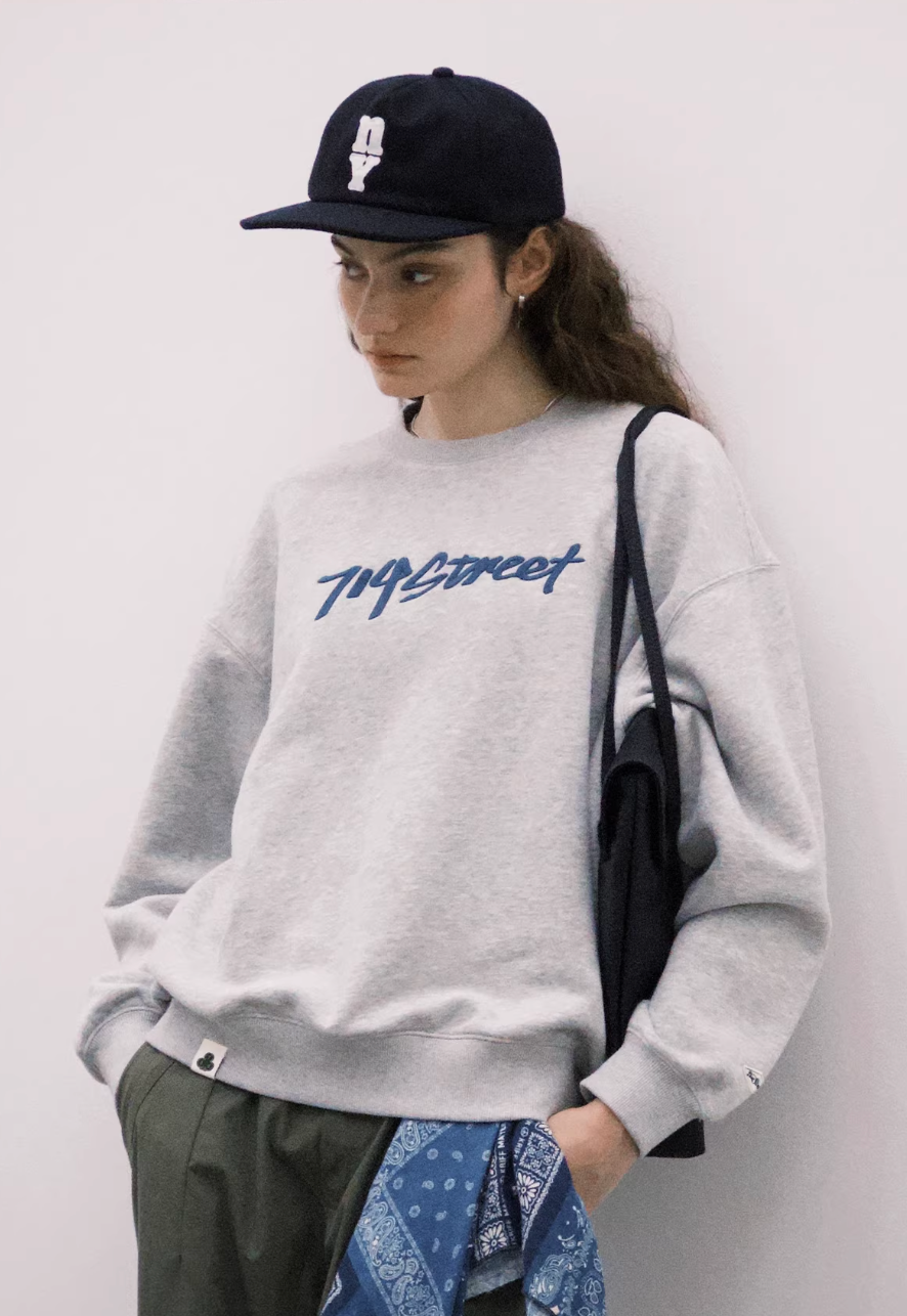 714STREET 裏起毛 フロントロゴ スウェット MB5033