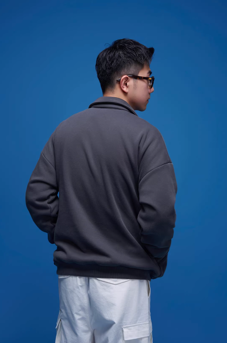 BANANACLUB ウォッシュ ハーフジップ スウェット MB5040