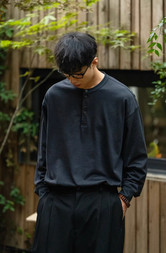 BTB ヘンリーネックシャツ MB5069