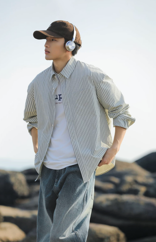 ACTUP ストライプシャツ MB5142