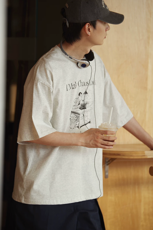 NOCLUE 両面プリント Tシャツ MB5300