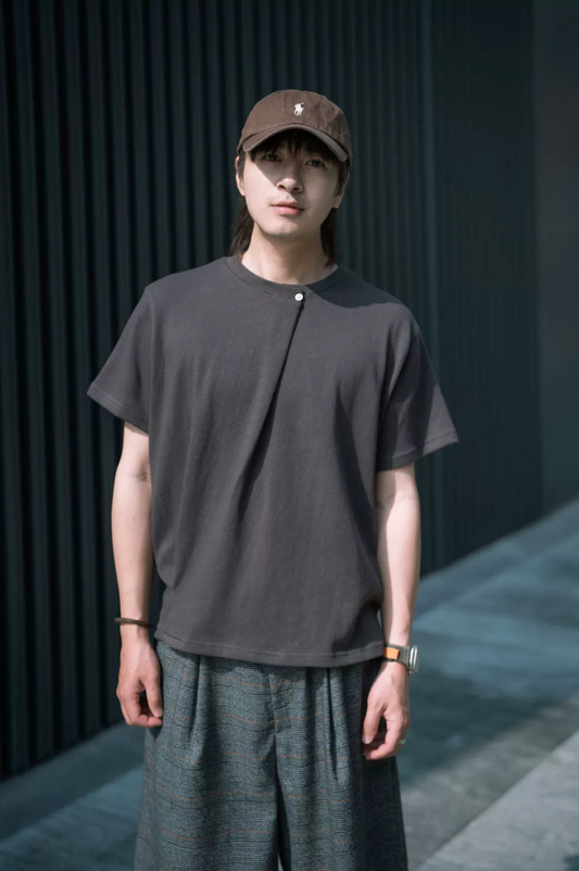 PUZZLECITY 襟ボタン Tシャツ MB5329