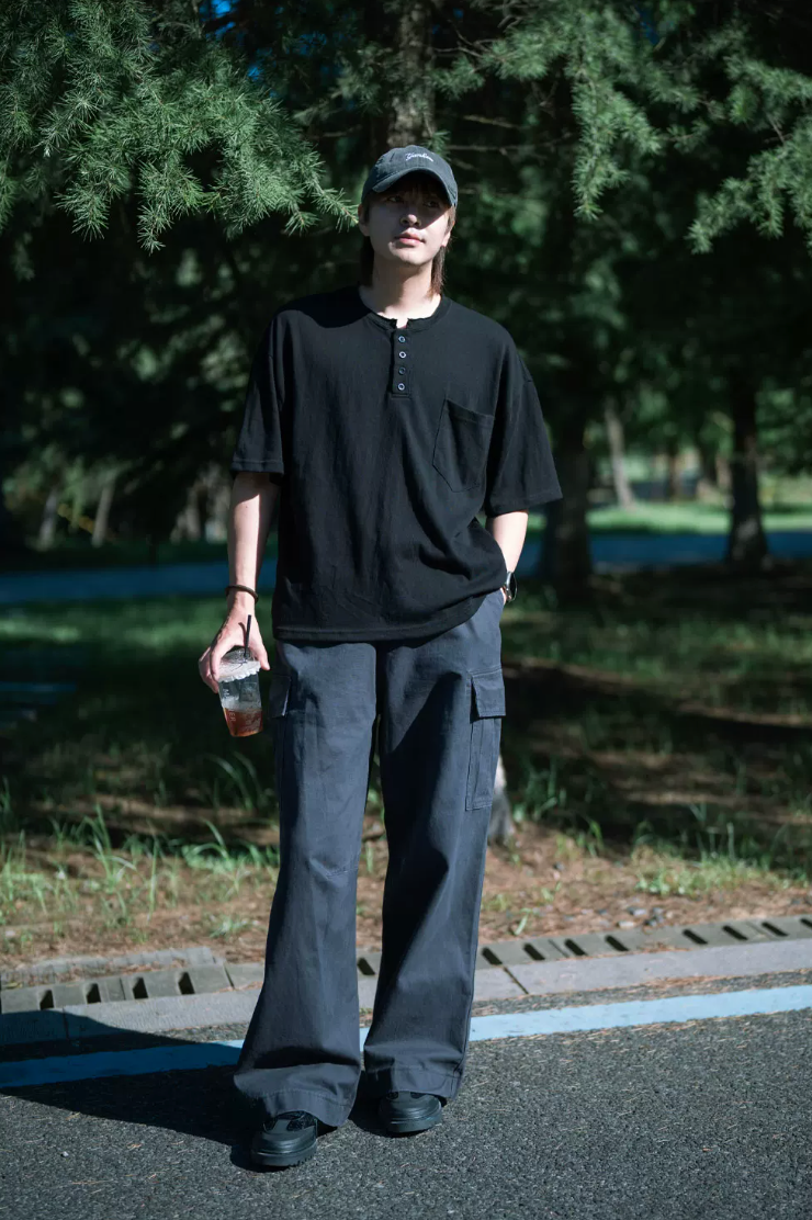 PUZZLECITY ヘンリーネック Tシャツ MB5330