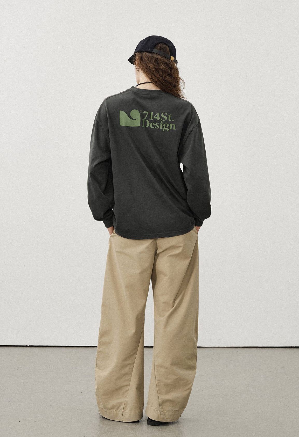 714STREET バックプリント ロングTシャツ MB4898