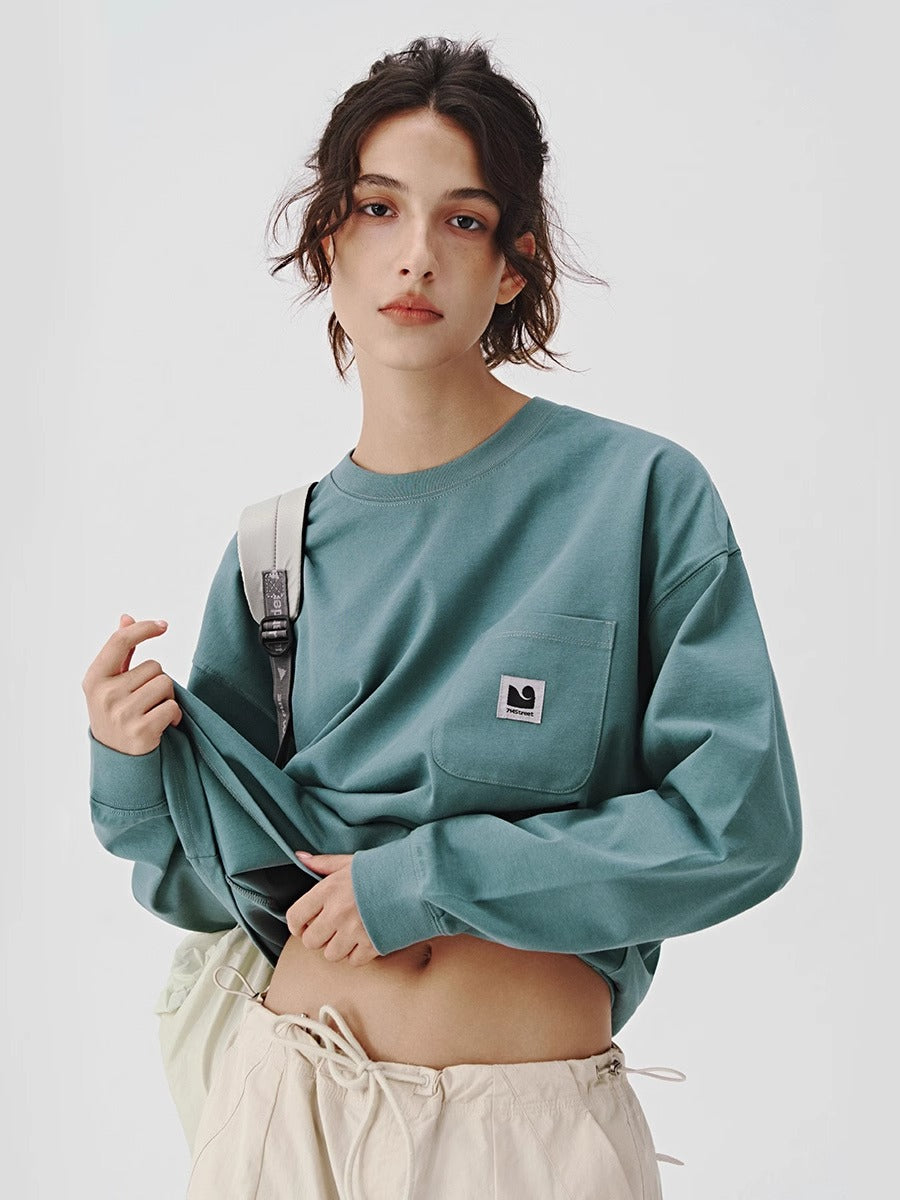 714STREET ポケット ワンポイントロゴ ロングTシャツ MB4667