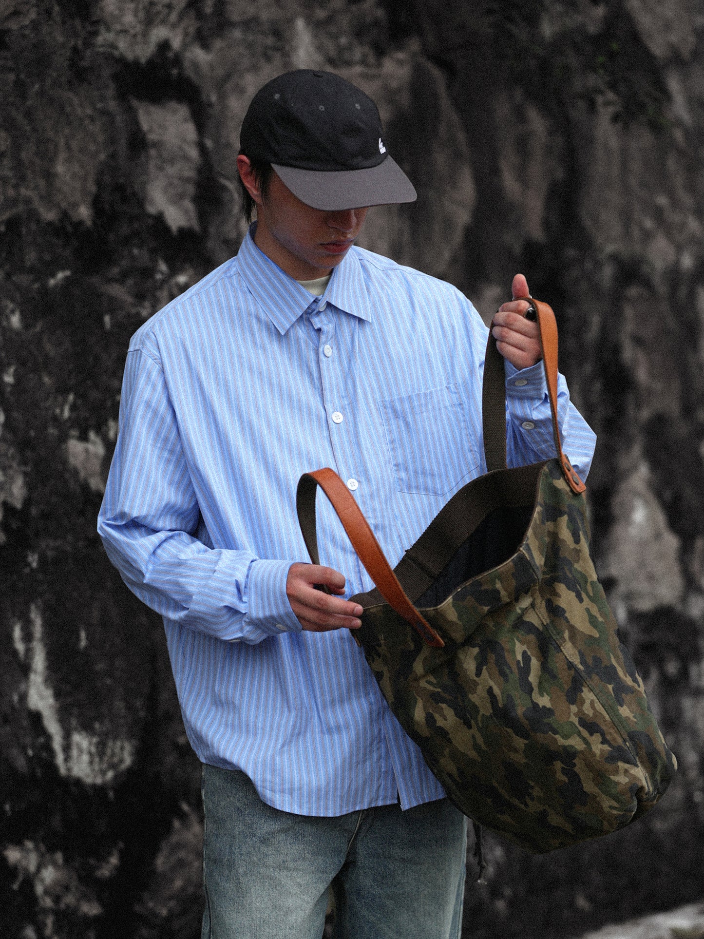 OLLIEO ストライプシャツ MB4829