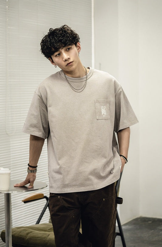 NOFAITH ロゴ ポケット ウォッシュ Tシャツ MB3867