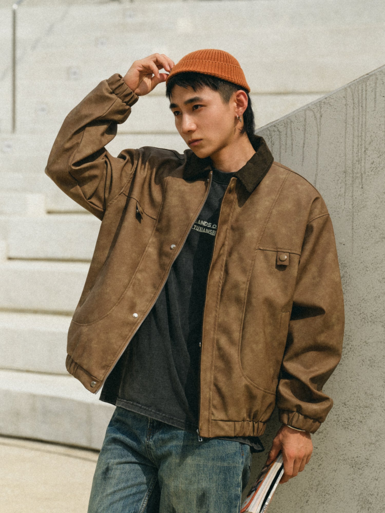 BDCT 襟コーデュロイ レザージャケット – MOBU BDCT 襟コーデュロイ レザージャケット – MOBU