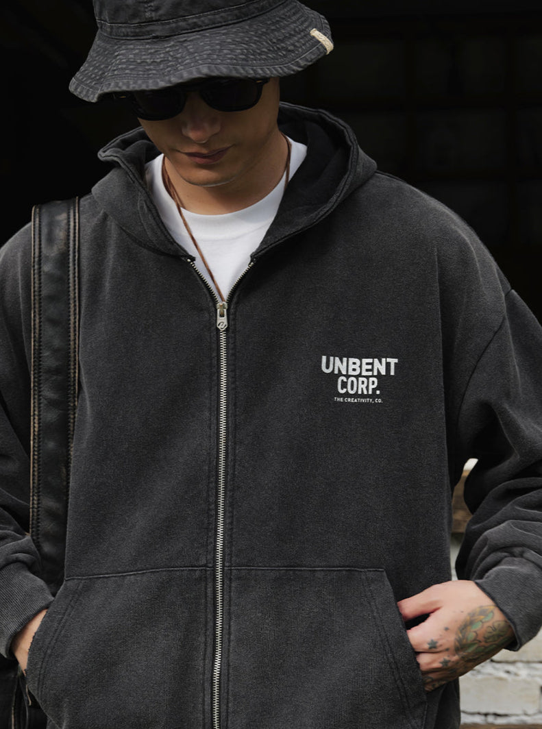 UNBENT ウォッシュ ジップアップパーカー MB4878