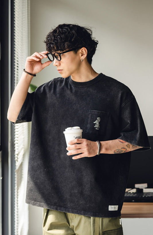 NOFAITH ロゴ ポケット ウォッシュ Tシャツ MB3867