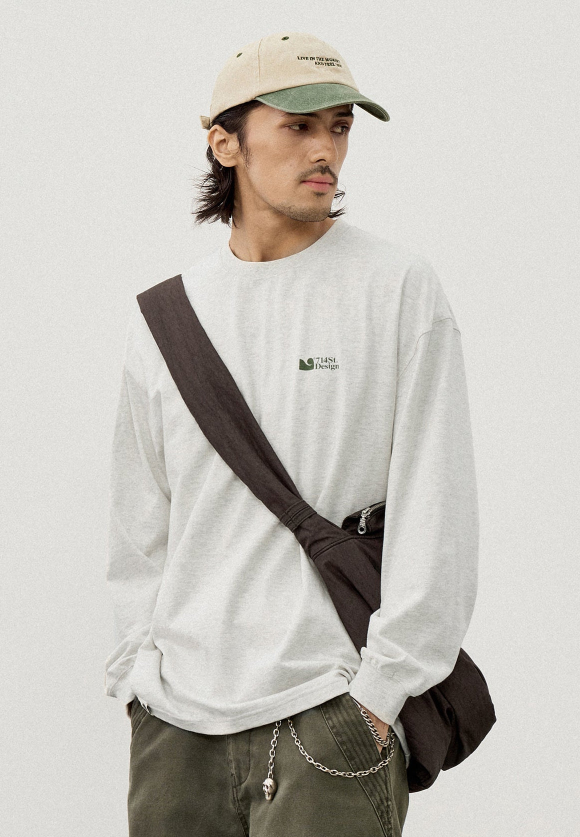 714STREET バックプリント ロングTシャツ MB4898