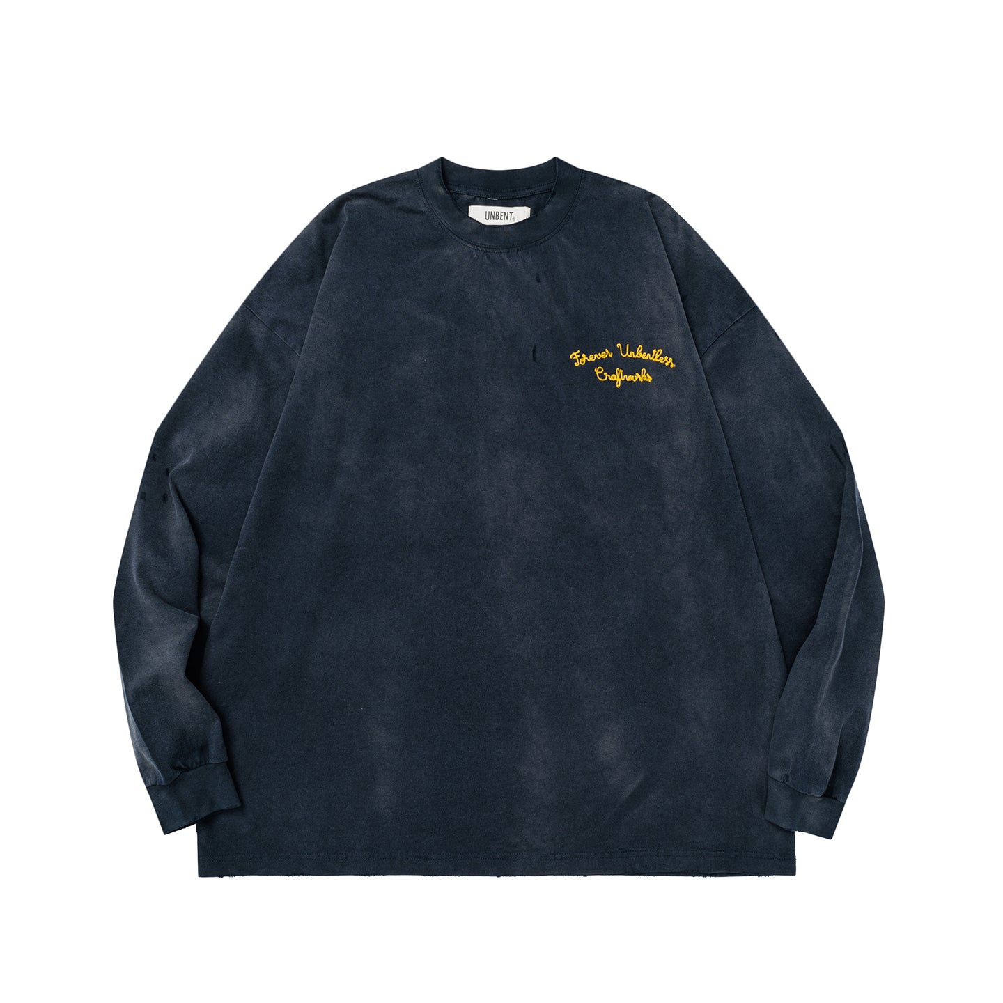 UNBENT ウォッシュ 刺繍 ロングTシャツ MB4886