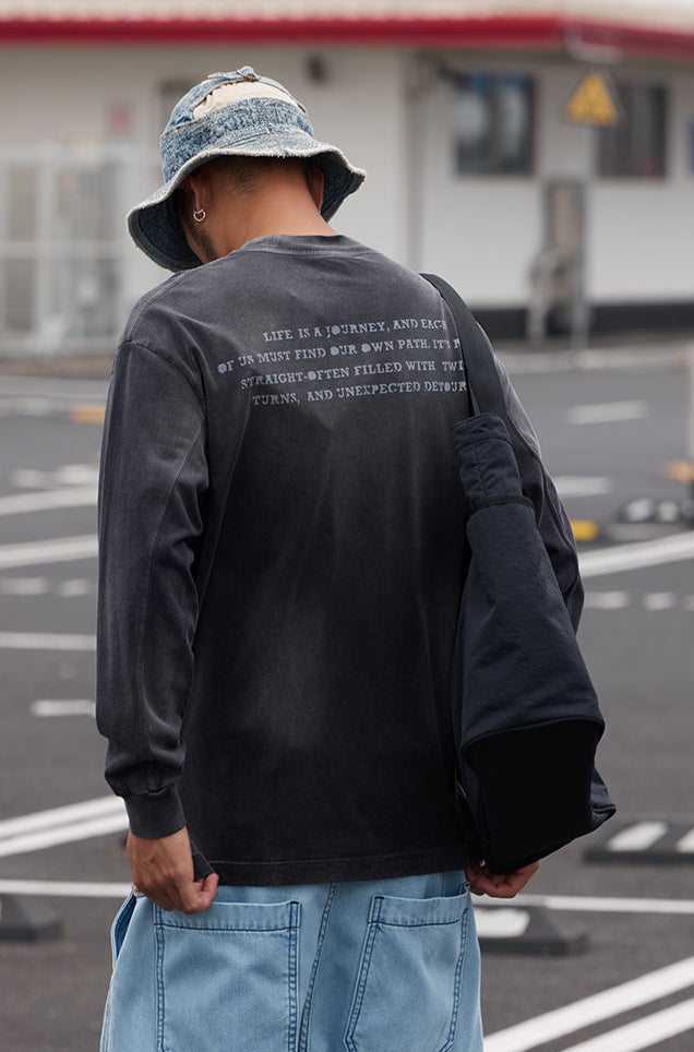 SHOGA ツーポイントロゴ ロングTシャツ MB4875