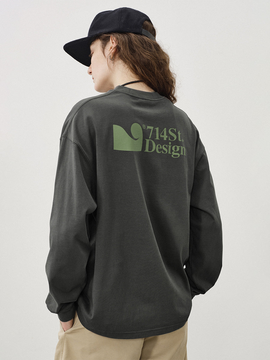 714STREET バックプリント ロングTシャツ MB4898