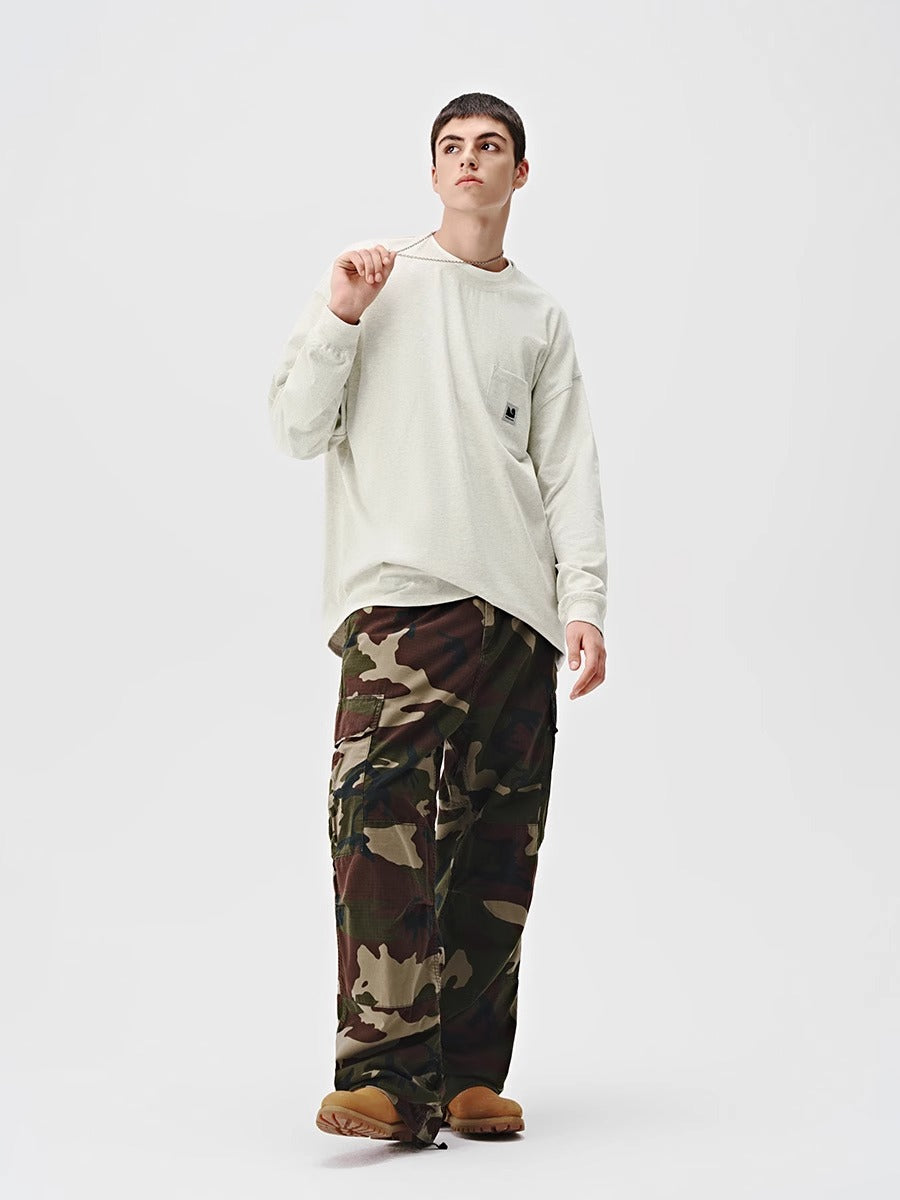 714STREET ポケット ワンポイントロゴ ロングTシャツ MB4667