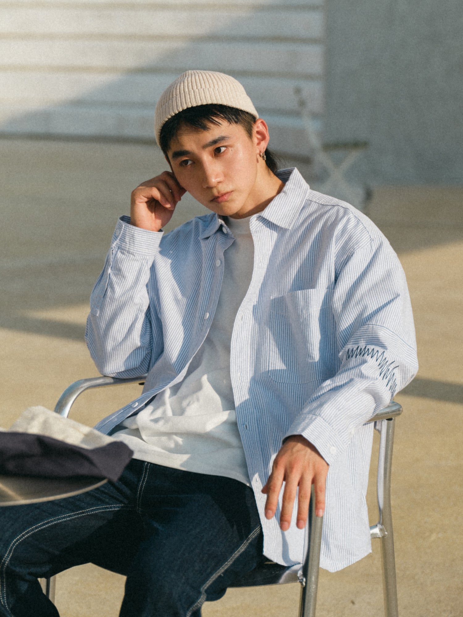 BDCT ストライプ 刺繍 シャツ – MOBU