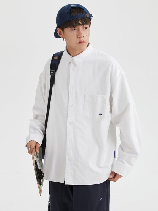 NANDCHN ワンポイント刺繍 シャツ MB3897