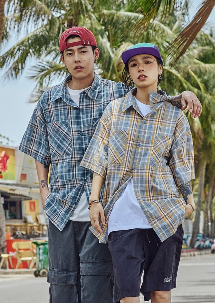 NANDCHN チェック 半袖シャツ – MOBU