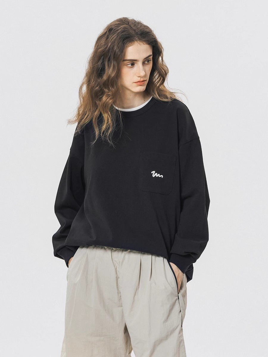 714STREET ポケット ワンポイントロゴ ロングTシャツ MB4661