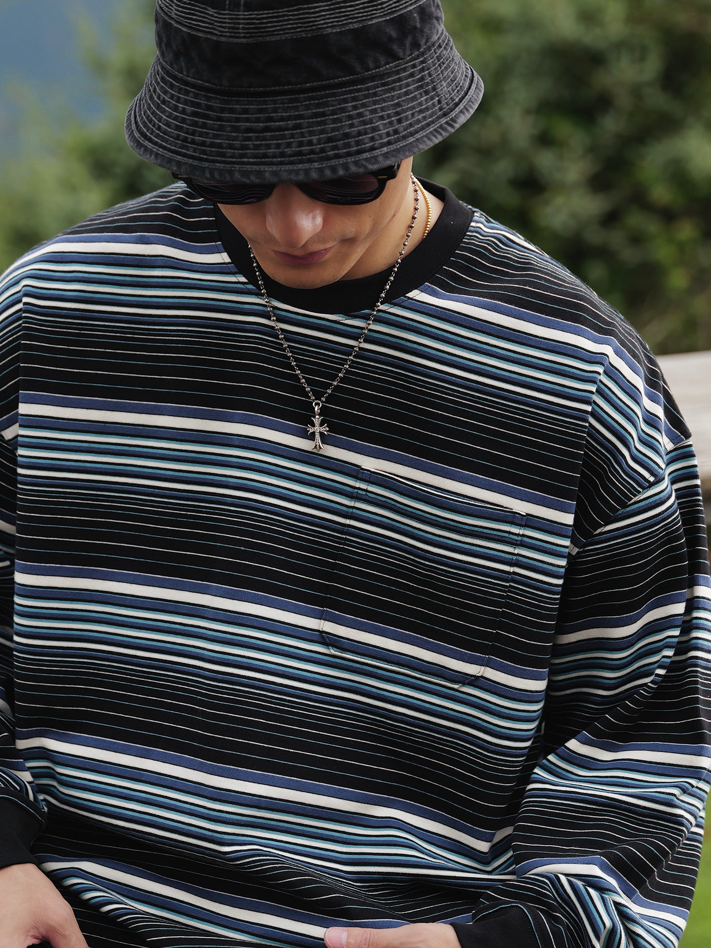 UNBENT ボーダー ロングTシャツ MB4885