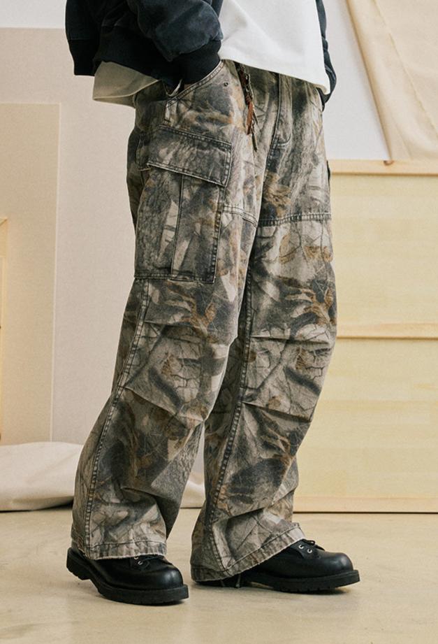 MONSE】CAMOカーゴ×デニム ドッキング コンビ デザイン パンツ