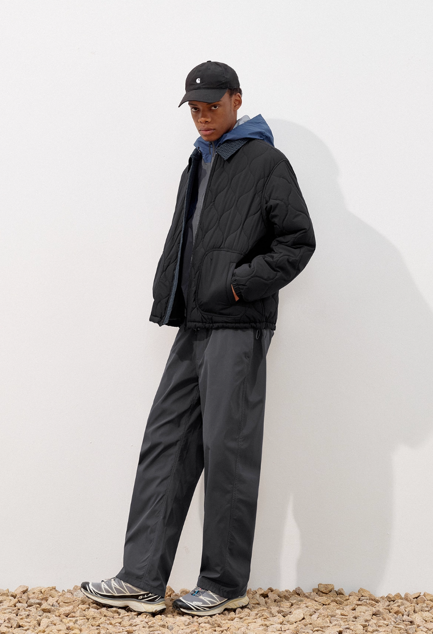 714STREET 襟チェック キルティングジャケット MB4961