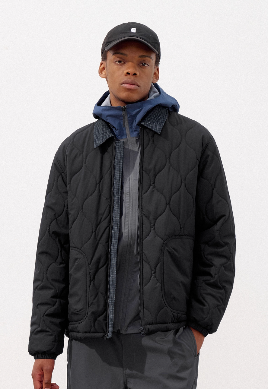 714STREET 襟チェック キルティングジャケット MB4961