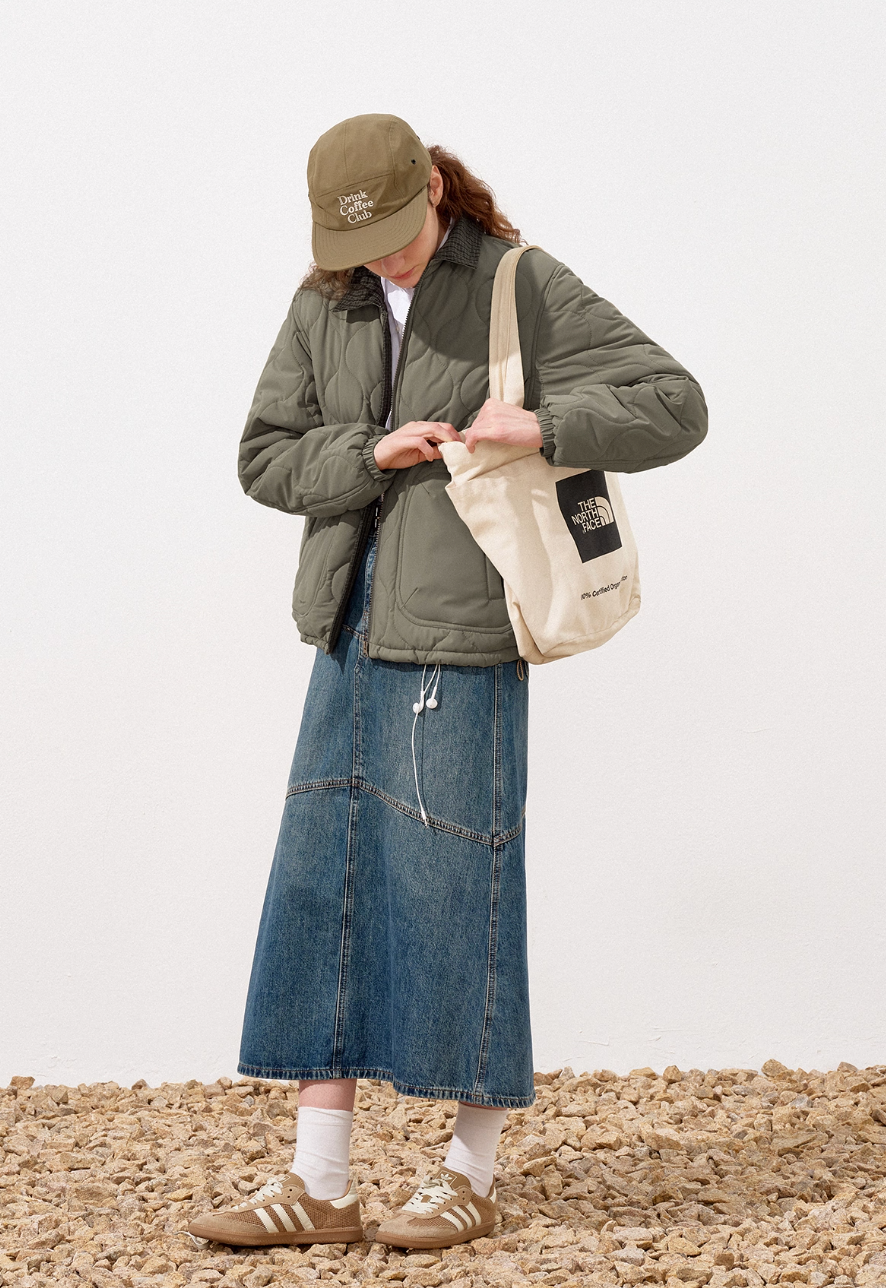 714STREET 襟チェック キルティングジャケット MB4961