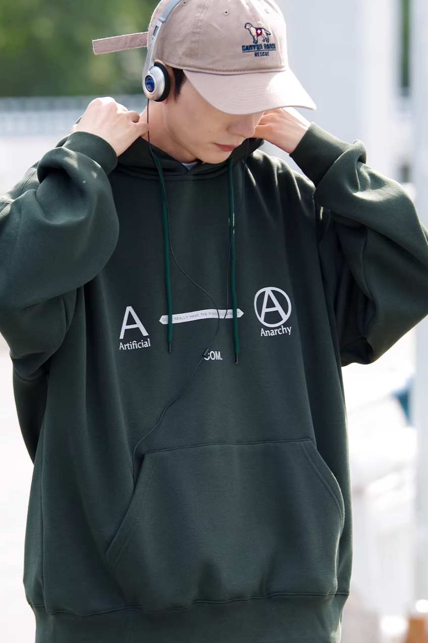 NOCLUE 両面プリント プルオーバーパーカー MB5009