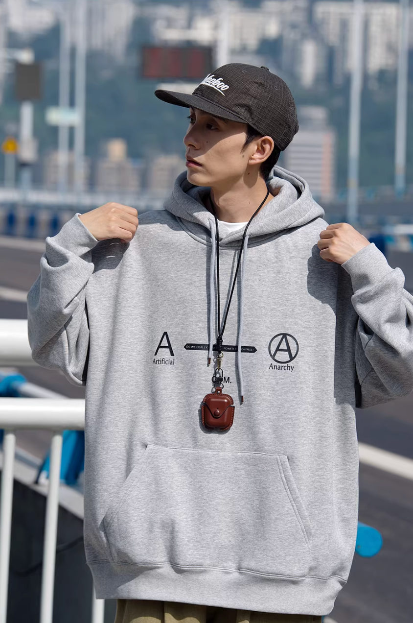 NOCLUE 両面プリント プルオーバーパーカー MB5009