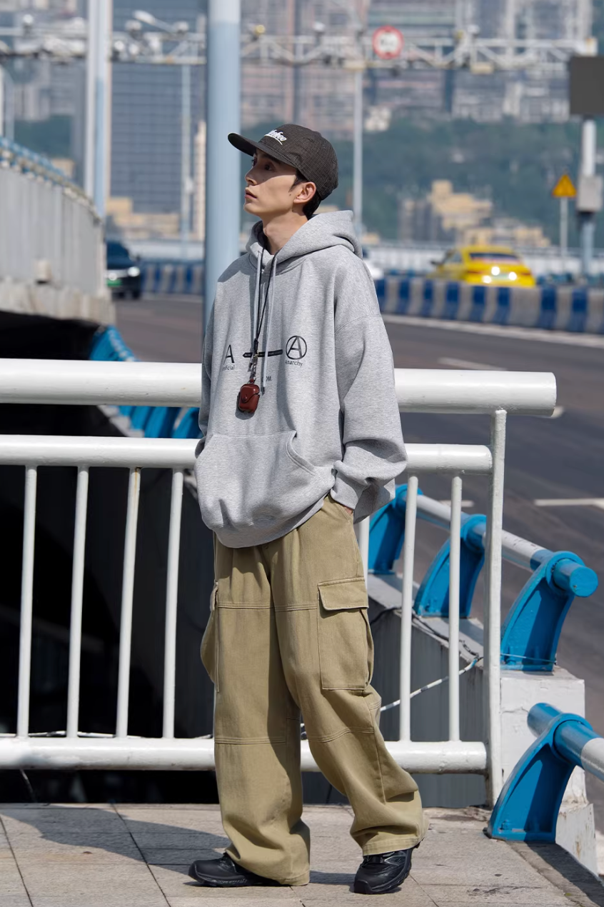 NOCLUE 両面プリント プルオーバーパーカー MB5009