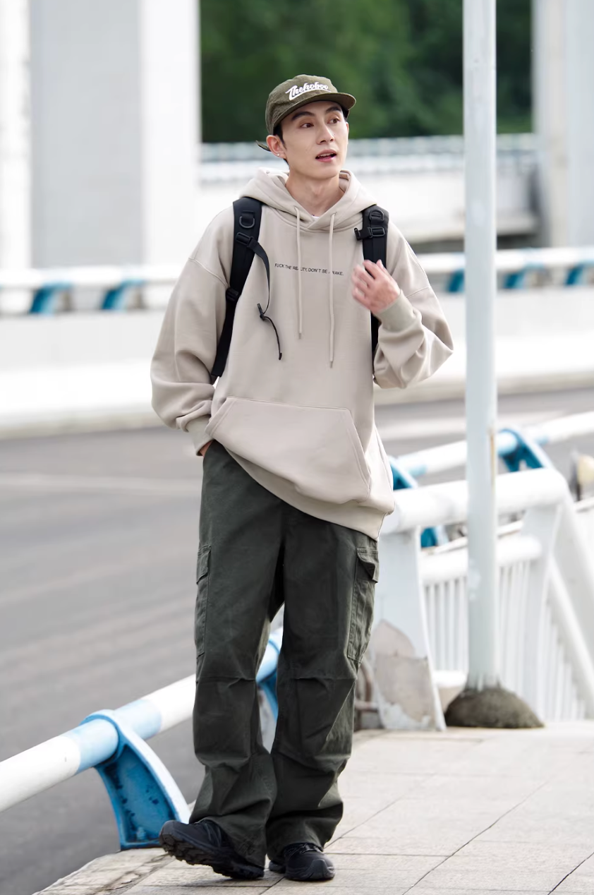 NOCLUE 両面プリント プルオーバーパーカー MB5010