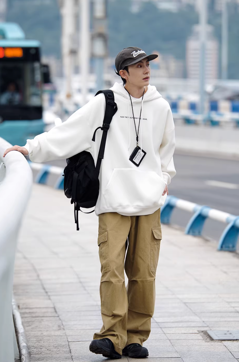 NOCLUE 両面プリント プルオーバーパーカー MB5010