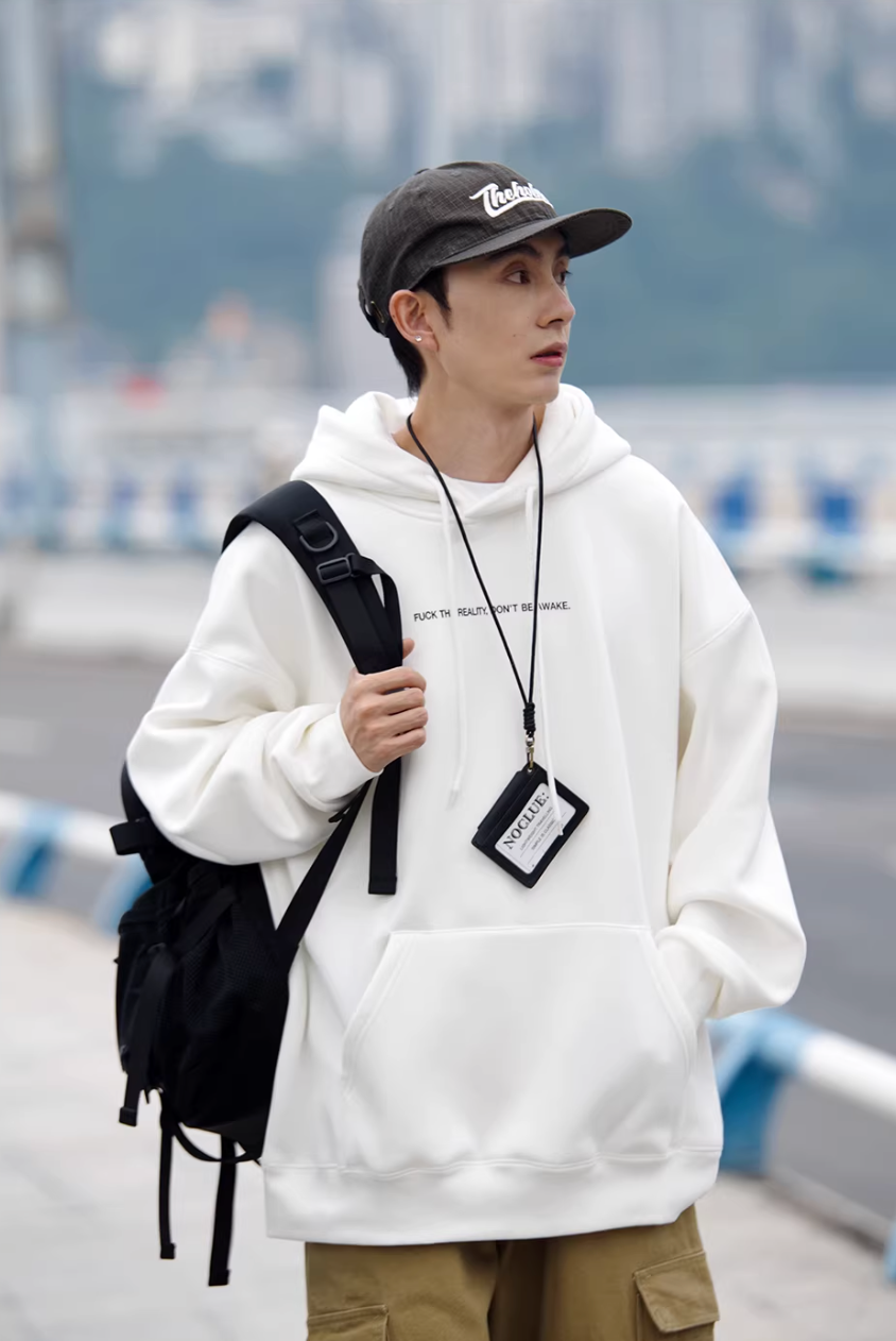 NOCLUE 両面プリント プルオーバーパーカー MB5010