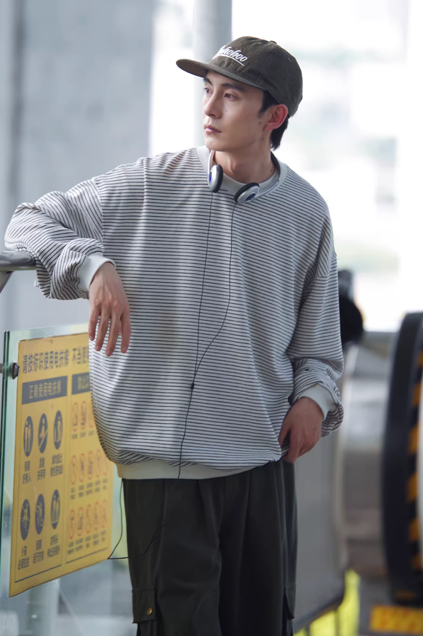 NOCLUE ストライプ ロングTシャツ MB5015