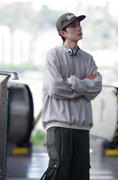 NOCLUE ストライプ ロングTシャツ MB5015