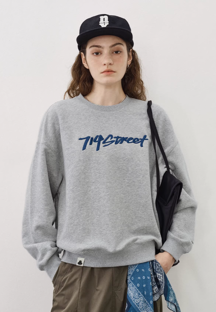 714STREET 裏起毛 フロントロゴ スウェット MB5033