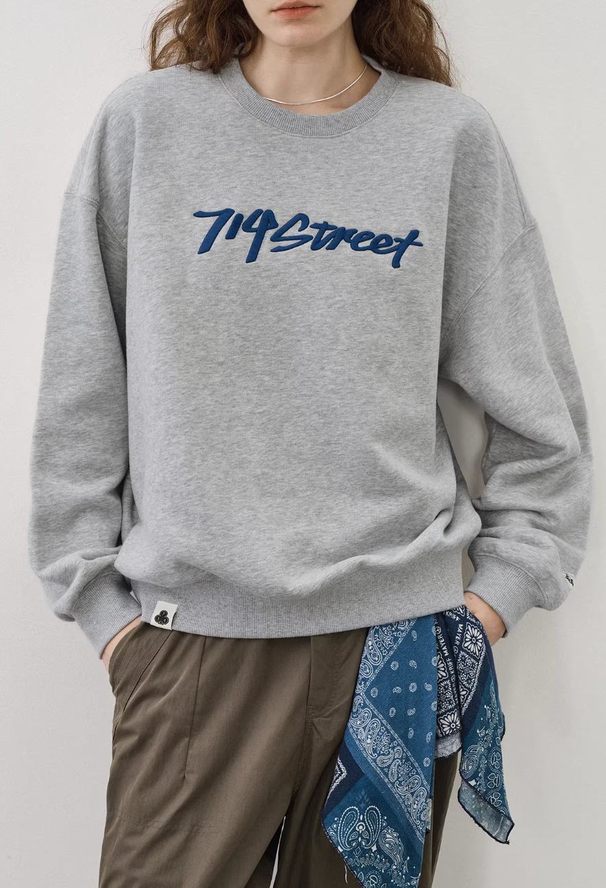 714STREET 裏起毛 フロントロゴ スウェット MB5033