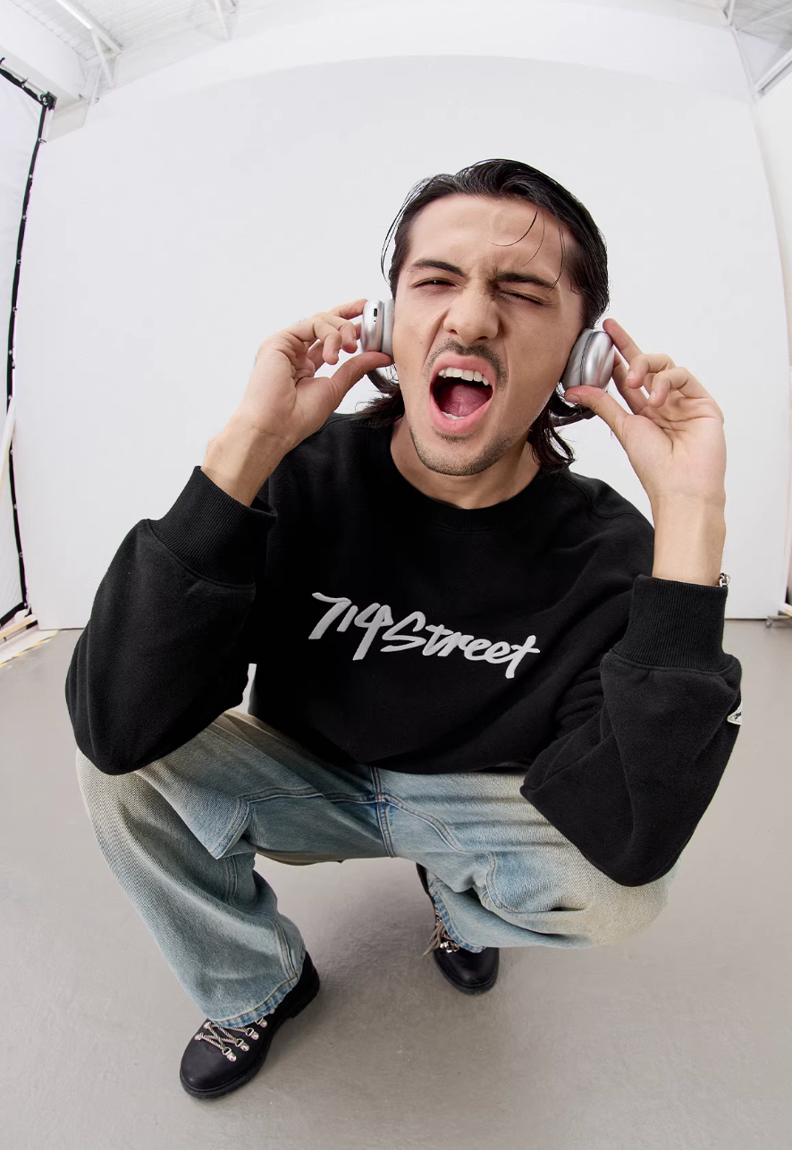 714STREET 裏起毛 フロントロゴ スウェット MB5033