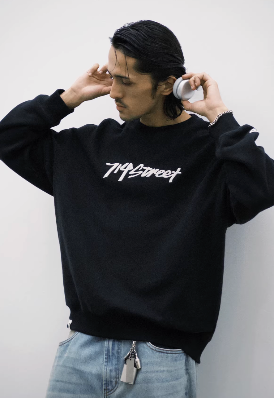 714STREET 裏起毛 フロントロゴ スウェット MB5033