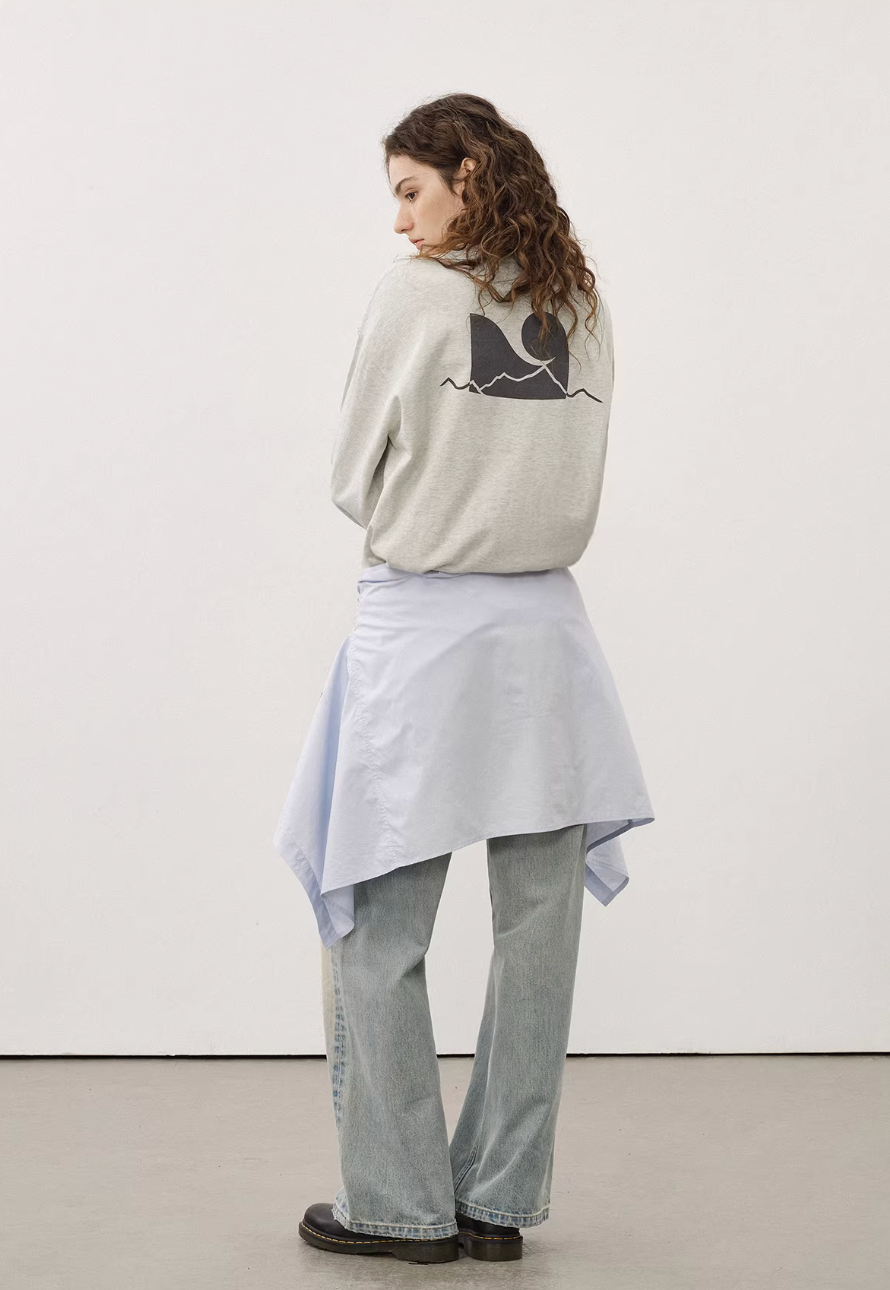 714STREET 両面プリント ロングTシャツ MB5035