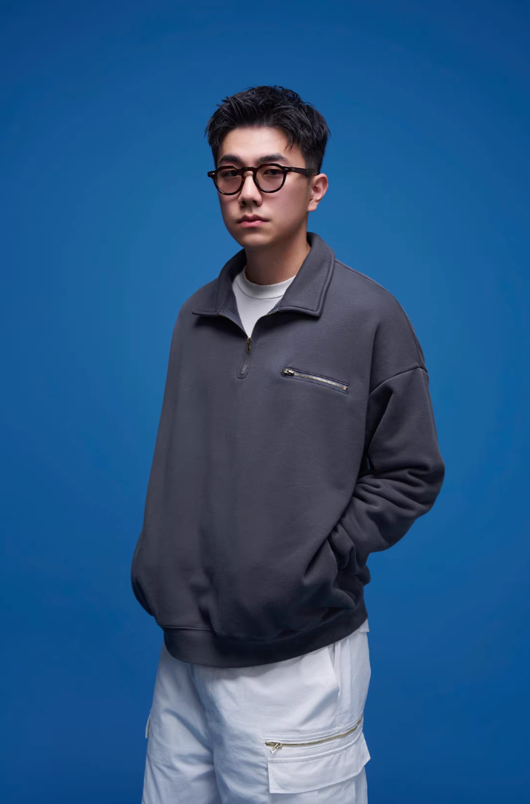 BANANACLUB ウォッシュ ハーフジップ スウェット MB5040