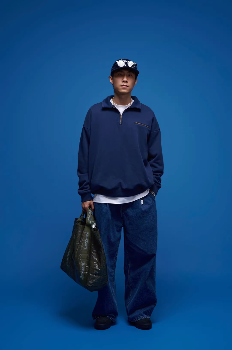 BANANACLUB ウォッシュ ハーフジップ スウェット MB5040