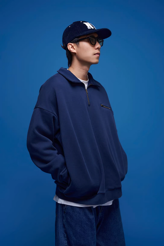 BANANACLUB ウォッシュ ハーフジップ スウェット MB5040