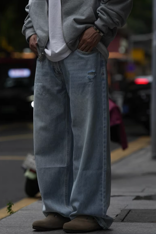 IPENNY ダメージ ウォッシュデニム MB5054