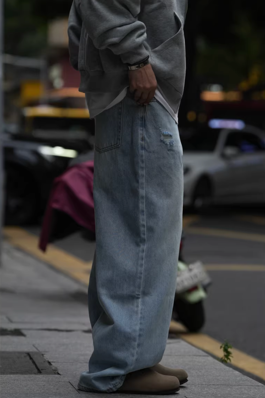 IPENNY ダメージ ウォッシュデニム MB5054