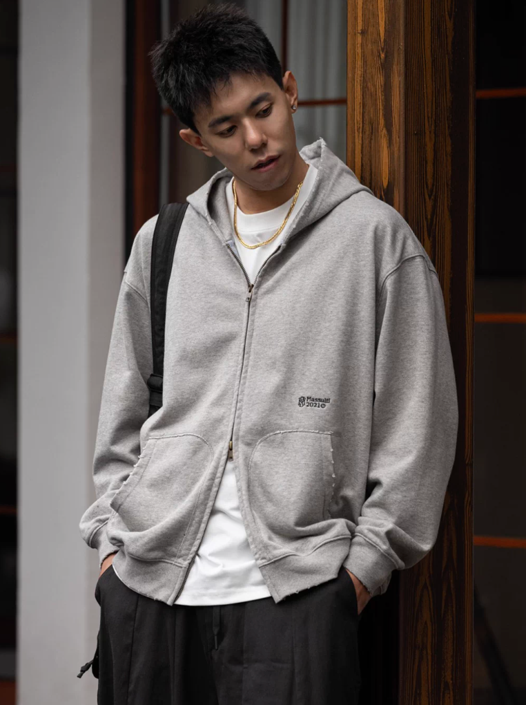 MASSULTI ウォッシュ ジップアップパーカー MB5078