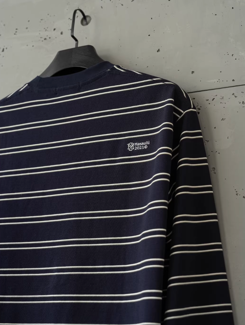 MASSULTI ストライプ ロングTシャツ MB5080