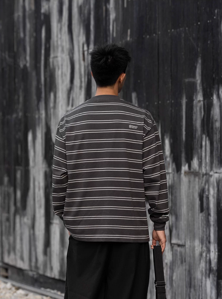 MASSULTI ストライプ ロングTシャツ MB5080